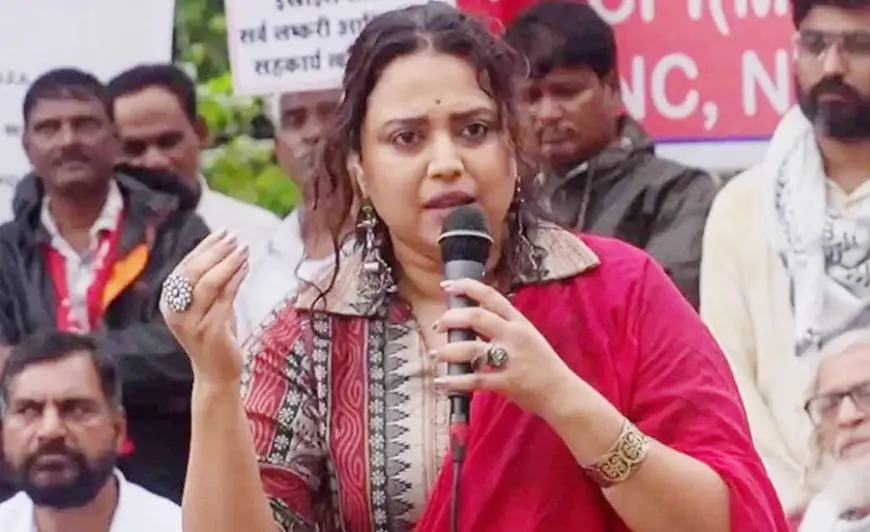 ফিলিস্তিনের পাশে থাকতে মুম্বাইয়ের সড়কে স্বরা ভাস্কর, যা বললেন অভিনেত্রী