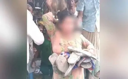 নারীকে জুতার মালা পরিয়ে চুল কর্তন, ভিডিও ভাইরাল