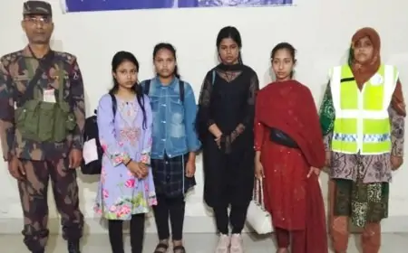 দেশে ফিরলো ভারতে উদ্ধার হওয়া ৪ বাংলাদেশি তরুণী