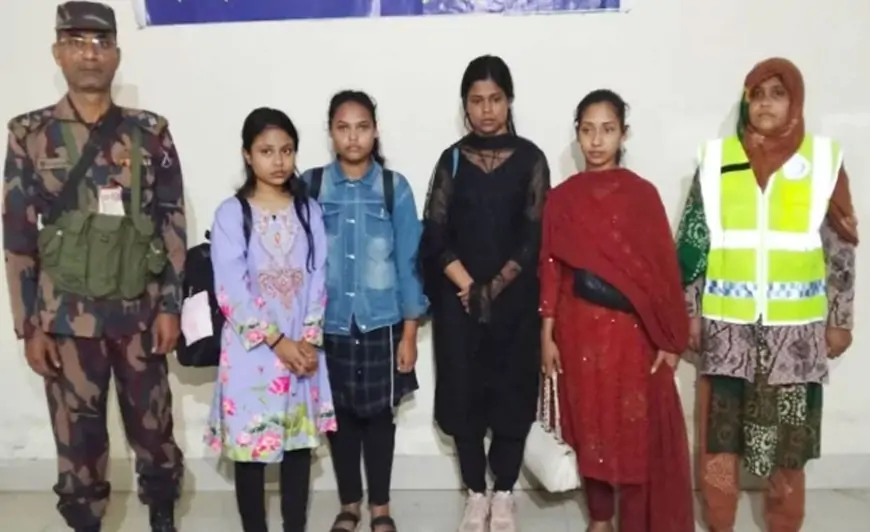 দেশে ফিরলো ভারতে উদ্ধার হওয়া ৪ বাংলাদেশি তরুণী