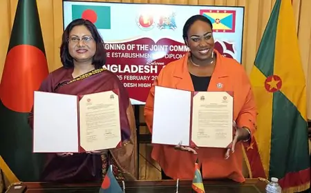 লন্ডনে যৌথ ঘোষণায় স্বাক্ষর গ্রেনাডার সঙ্গে বাংলাদেশের আনুষ্ঠানিক কূটনৈতিক সম্পর্ক শুরু